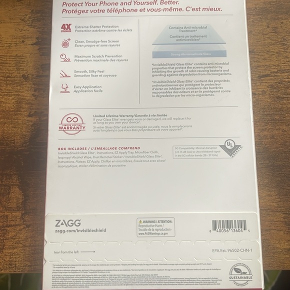 Zagg Invisible shield glass elite samsung galaxy S20 FE 5G - Picture 2 of 2